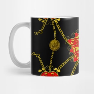 Golden chains and jewelry Mug